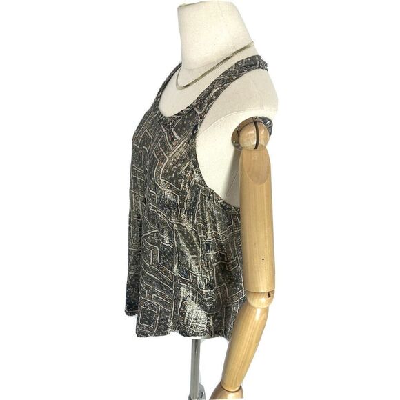 Isabel Marant x H&M Metallic Racer Back Tank Top Size 4 US Grommet Studs - Picture 3 of 9
